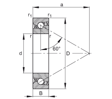 ǽ|S 7602020-2RS-TVP, 򣬽| a = 60ƹɂ(c)ܷ