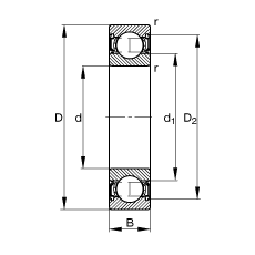 S S6306-2RSR, (j) DIN 625-1 (bio)(zhn)Ҫߴ, ͸go(h)ɂ(c)ܷ