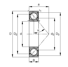 ǽ|S 7005-B-2RS-TVP, |  = 40, ɂ(c)ܷ