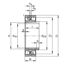 {(dio)ĝLS 241/530-B-K30-MB + AH241/530, (j) DIN 635-2 (bio)ʵҪߴ, F׺ж